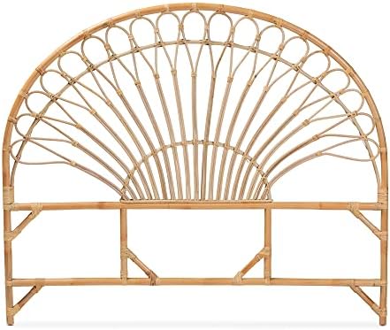 Bali & pari Devereaux Modern Bohemian Natural Rattan Queen Size Standalone Headboard