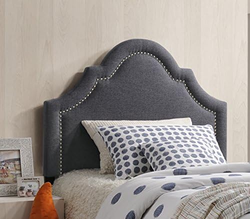 Baxton Studio Rita Modern and Contemporary Dark Grey Fabric Upholstered Twin Size Headboard
