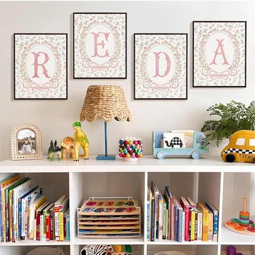 SkyCozy Pink Floral Girl Nursery Decor for Classroom Reading Corner Decor