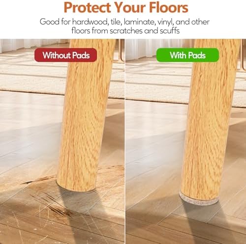 Furniture Pads 300 Pack Furniture Felt Pads for Hardwood Floors, Beige