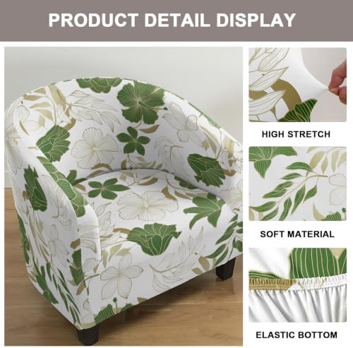 Eco-Ancheng Club Chair Slipcover Tub Chair Cover Stretch Armchair Covers