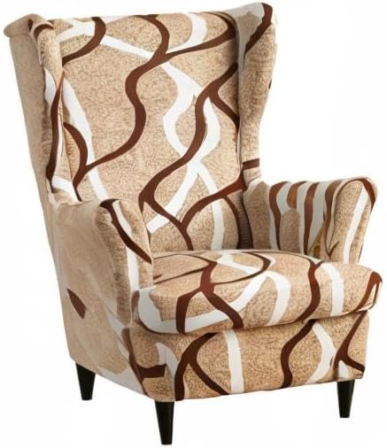 HZDHCLH Wingback Chair Slipcovers 2 Piece,Stretch Wingback Chair Covers, Spandex Wing Chair Slipcovers for Living Room Armchair,Washalbe Sofa Slipovers