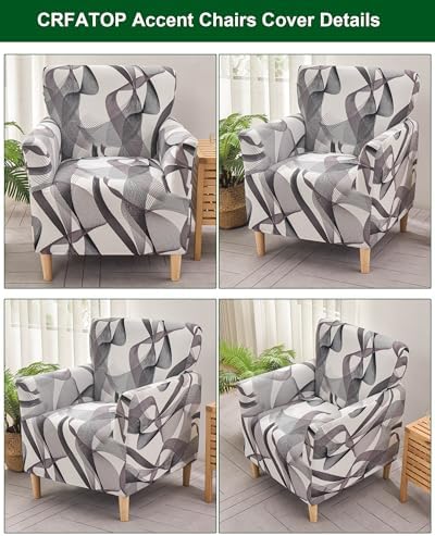 CRFATOP Accent Chair Cover, Stretch Armchair Slipcover for Living Room,23