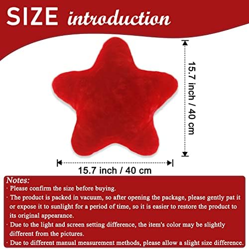 zhidiloveyou Star Pillow Plush Red Stuffed Star Shaped Pillow Toy 15.7 inch