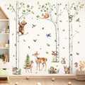 decalmile White Birch Tree Woodland Animals Bear Wall Decals Stickers (XL)