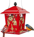 Kingsyard Metal Bird Feeders for Outdoors Hanging, Wild Hopper Bird Feeder