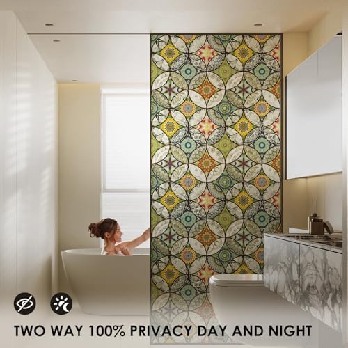 DKTIE Static Cling Decorative Window Film Easy to Install 17.7" x 118.1"