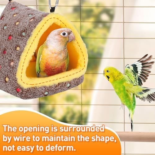 MEWTOGO Medium Winter Warm Bird Nest House with Support Board for Cage