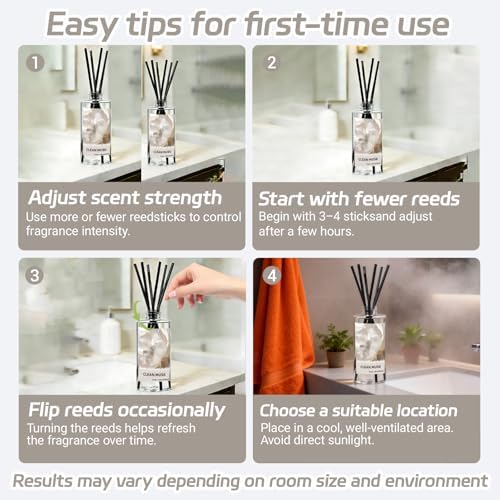 SCENTORINI Reed Diffuser Oil Refill, Clean Musk Diffuser Oil 6.76 Fl Oz