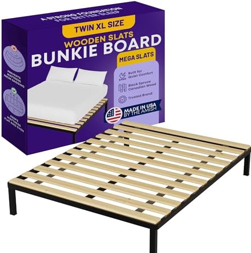 Greaton, 1-Inch Extra Heavy Duty Horizontal Wooden Bunkie Board/Bed Slats, Twin XL(39"), Beige