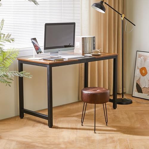 IBUYKE Makeup Vanity Stool, Faux Leather Footrest Chair, Dark Brown LG-31Z