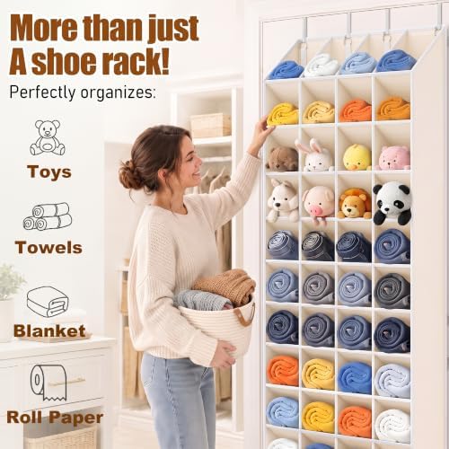 30-40 Pairs Over the Door Shoe Organizer, 10-Tier Door Shoes Rack