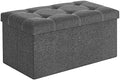 SONGMICS Ottoman Storage Bench, 21 Gal. Folding Chest, Holds 660 lb