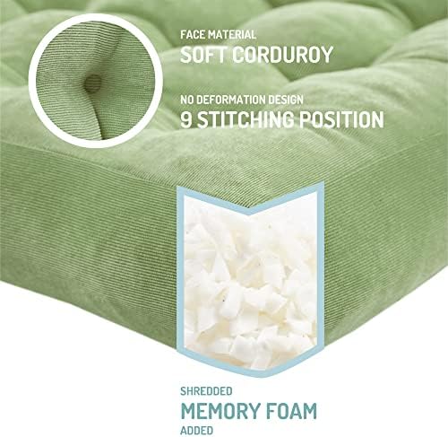 Floor Pillows Set of 6, Large Meditation Cushion for Adults, 22 Inch Square