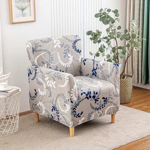 Accent Chair Covers with Arms Stretch Mid Century Modern Accent Chair Slipcovers 1-Piece Printed Banquet Arm Chair Cover Couch Sofa Covers Protector for Living Room Office Hotel #10