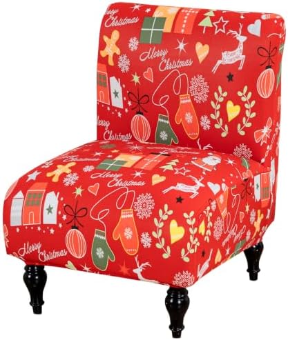 Accent Chair Cover Christmas Armless Chair Cover Slipper Chair Slipcover