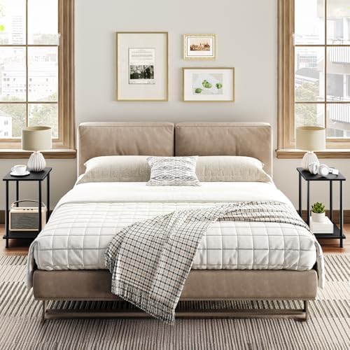 HOOBRO End Tables Set of 2, Small Side Tables, Nightstands for Small Spaces