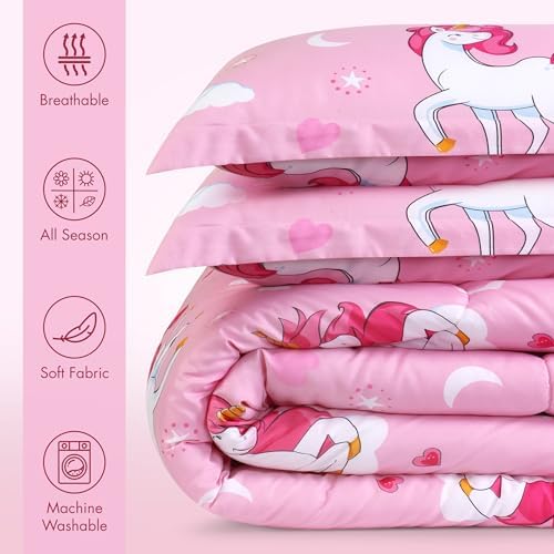 Utopia Bedding 3 Pc Kids Twin Comforter Set, Unicorn