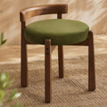 DUOMAY Velvet Vanity Stool, Green