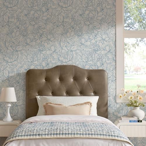 Modway Annabel Faux Leather Adjustable Twin Headboard in Mushroom - Padded Vegan Leather Headboard with 7 Height-Adjustable Positions