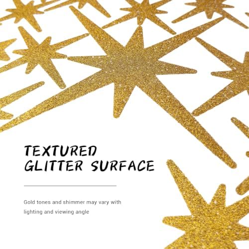 120 Pcs Glitter Gold Star Wall Decals