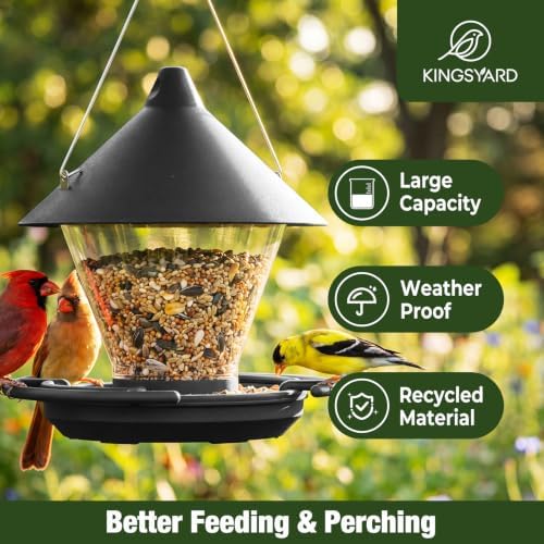 Kingsyard Wild Bird Feeder for Outdoors Hanging