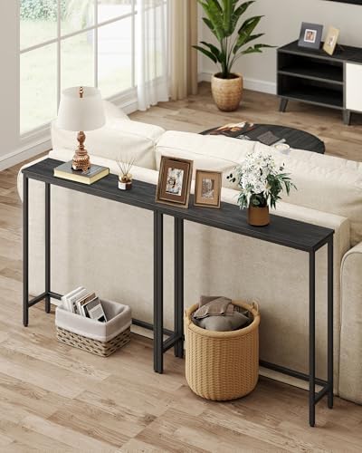 VASAGLE 31.5" Console Table, Narrow Behind Couch Table, 1 Tier