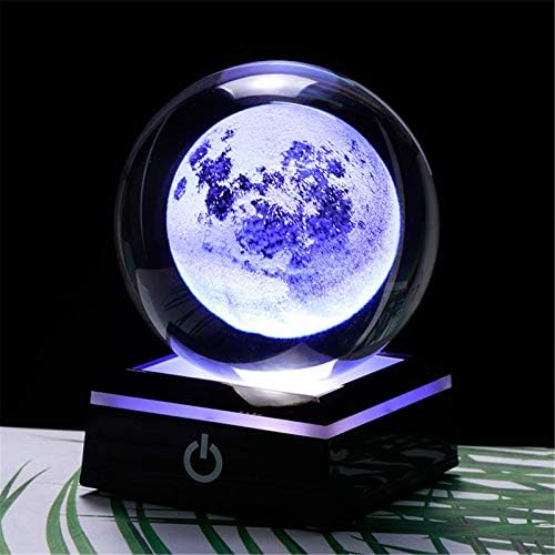 3D Moon Crystal Ball Planet Space Decor Astronomy Science Gift Lamp