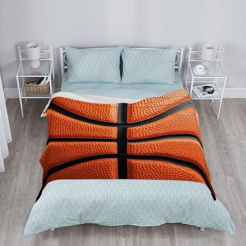 Basketball Fall Throw Blanket,Cool Cozy Plush Fluffy Blanket for Living Room Decor,Lightweight Fleece Throws for Couch,Bed,Traveling,Naps,Reading,40 X 50 Inch