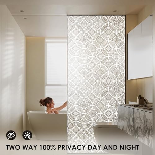 DKTIE Bohemian Stained Glass Window Film Easy to Install 17.7" x 118.1"