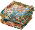 MSGKV Boho Throw Blanket 50"x60" 100% Cotton Vine Blanket for Couch Bed