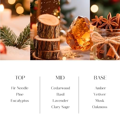 Clesh Reed Diffuser Set, 6.7 oz Cedar Scented Diffuser with Sticks, Home Fragrance Reed Diffuser for Bathroom Shelf Decor