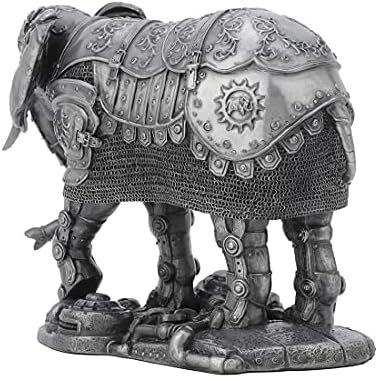 Veronese Design 6 1/4 Inch Tall Steampunk Mechanical Elephant Cold Cast Pewter Effect Resin Statue Animal Figurine Home Decor Collectible