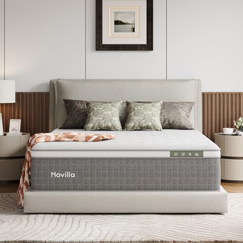 Novilla 14 Inch King Mattress,King Size Gel Memory Foam Hybrid Mattress