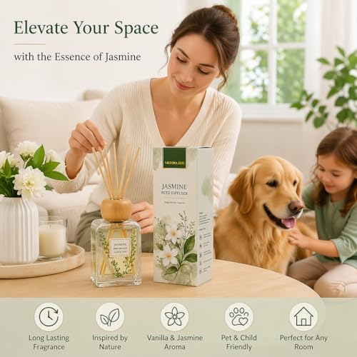Jasmine Reed Diffuser, 3.4 Fl Oz