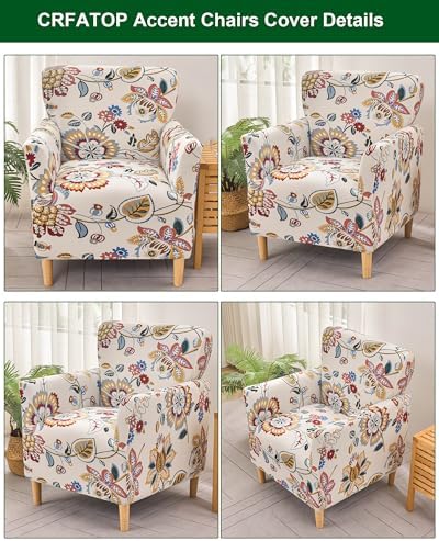 CRFATOP Accent Chair Cover, Stretch Armchair Slipcover for Living Room,21