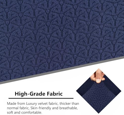 NILUOH Stretch Club Chair Slipcover 2-Piece Set for Barrel & Tub Chairs, Soft Armchair Cover - Removable Washable Furniture Protector, Living Room Armchair Cover,Dark Blue