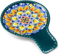 vancasso 7.7 Inch Ceramic Spoon Rest, Bohemian Stove Top, Green
