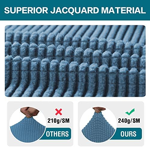 Turquoize Stretch Armrest Covers for Chairs and Sofas Couch Arm Covers for Sofa Spandex Jacquard Armrest Cover Anti-Slip Furniture Protector Armchair Slipcovers for Recliner Set of 4, Dusty Blue