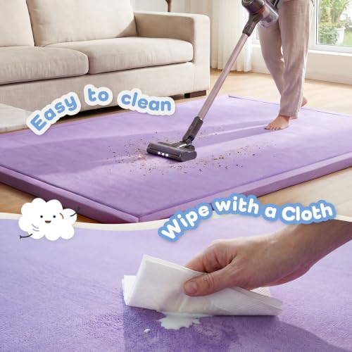 1.3" Thick Baby Play Mat for Floor,39x59 Memory Foam Tummy Time Mat