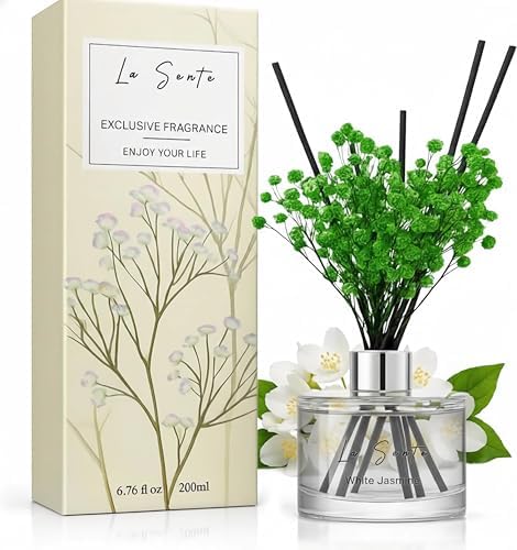 Reed Diffuser Set, White Jasmine 6.7 fl oz/ 200 ml