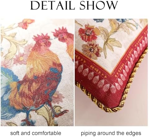 patdrea Designer French Vintage Pillow Cover,18"x18",Set of 2