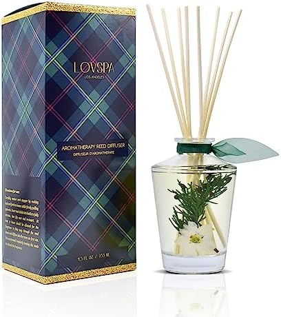 Reed Diffuser Set, Sparkling Balsam Scented Oil Diffuser with Sticks, Home Fragrance Accessories for Bathroom Shelf Decor, Aroma Diffusers for Home or Office Desk, USA Made