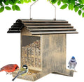 Large Metal Bird Feeder House Outdoor 2-Side Feeding 7.5 Lbs Capacity
