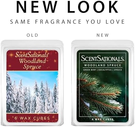 Scentsationals Woodland Spruce, Amber Birch Christmas Wax Melts 10oz