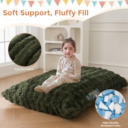 MAXYOYO 3 in 1 Kids Bean Bag Chair, Comfy Floor Sofa with Removed Cover