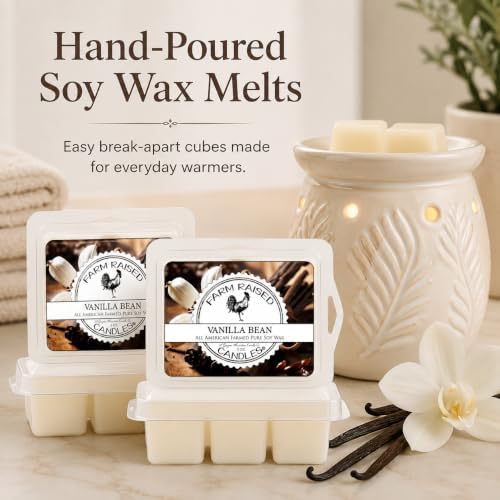 Vanilla Bean 2PK - USA Made Soy Wax Melts, 2 Pack, 6 oz