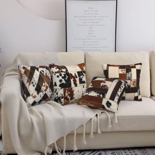 Cow Decorative Throw Pillow Covers 18x18 Inch Set of 4