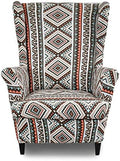Wing Chair Slipcover, 2-Piece Printed Wingback Chair Cover