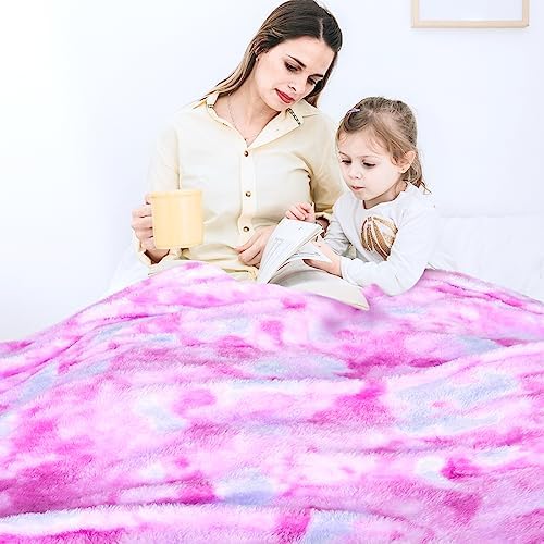 MUGD Pink Throw Blanket for Girls, Small Blankets for Kids Toddler 40"x50"